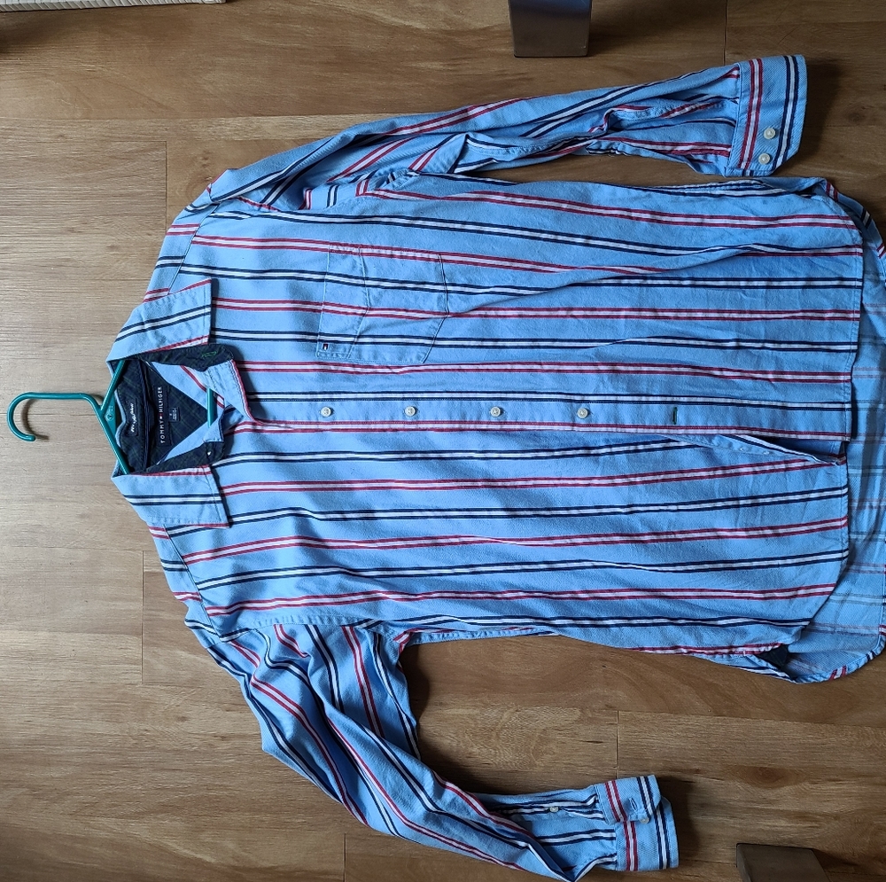 Tommy Hilfiger Striped Long Sleeve Button Up